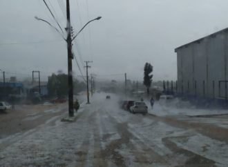 O temporal em Lagoa Vermelha foi de assustar…