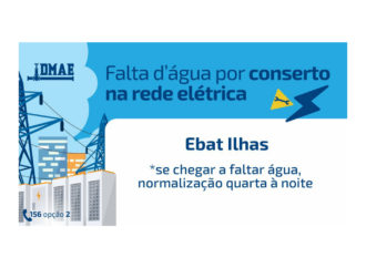 DMAE: Desligamento de energia elétrica poderá causar falta de água