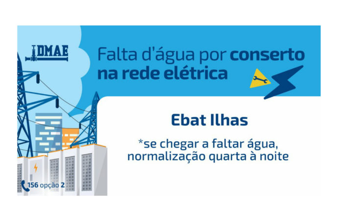 DMAE: Desligamento de energia elétrica poderá causar falta de água