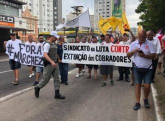 Rodoviários realizam manifestação contra propostas da prefeitura de Porto Alegre