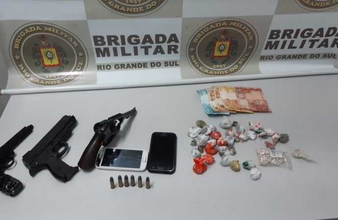 17ºBPM prende homem e apreende adolescente por tráfico e porte ilegal de arma