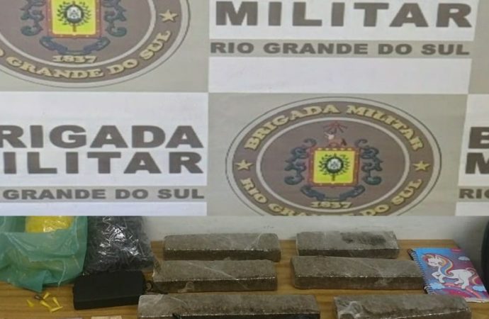 15° BPM prende mulher e apreende adolescente com mais de 4kg de maconha