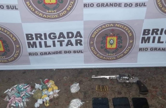 Brigada Militar – Prisão por porte ilegal de arma de fogo e tráfico de drogas