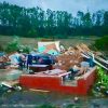 Tornado causa destruição no Oeste de Santa Catarina