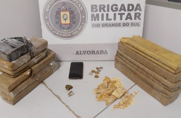 VÍDEO: Homem é preso com mais de 10Kg de droga em Alvorada