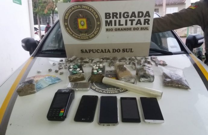 Brigada Militar prende traficante vendendo cocaína e maconha no cartão de crédito