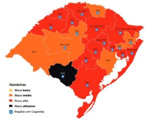 RS volta a apresentar bandeira preta no primeiro mapa prévio de 2021