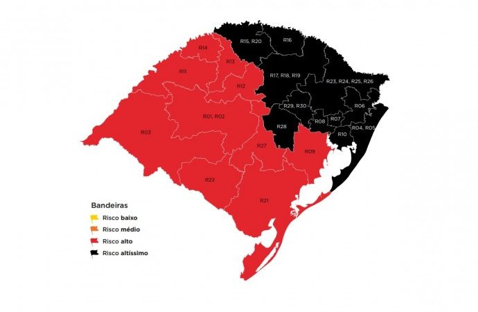 ATENÇÃO: Bandeira preta no mapa preliminar, no RS