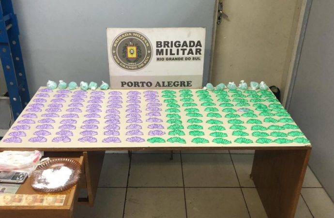 Trio é preso por tráfico de drogas em Porto Alegre