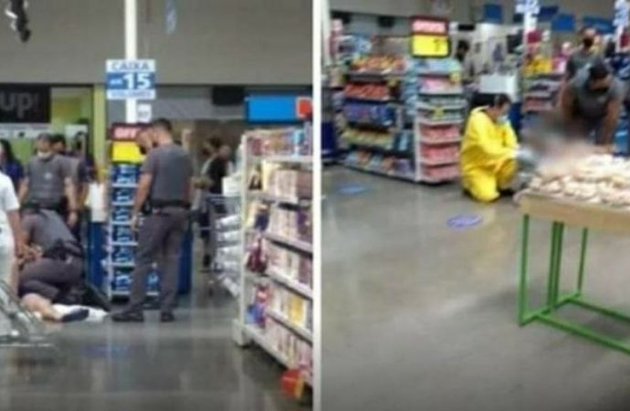 Paciente com Covid-19 foge do hospital, invade supermercado e é contido por policiais