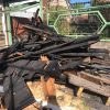 Casa fica destruída após incêndio; dois cachorros foram resgatados