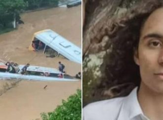 Rapaz reconhecido em cima de ônibus arrastado não sabe nadar, mas pai mantém a esperança de encontrá-lo vivo