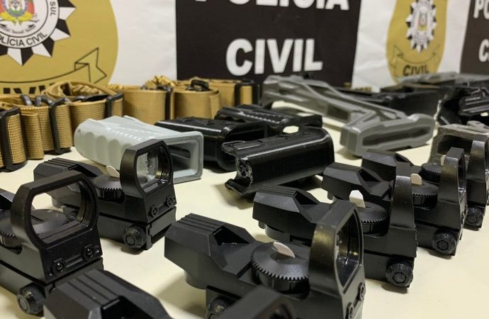 Polícia Civil localiza fábrica clandestina de peças de armas