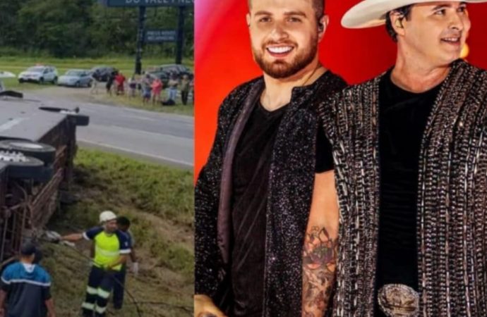 Grave acidente agora na divisa entre São Paulo e Paraná..  o ônibus da dupla sertaneja Conrado e Aleksandro..