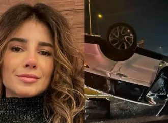 Paula Fernandes capota carro em São Paulo